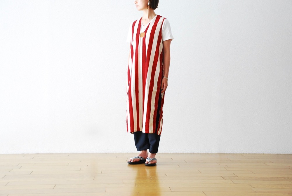 itten.(���åƥ�) ��itten 11 H vest long - Cotton Linen Stripe-��