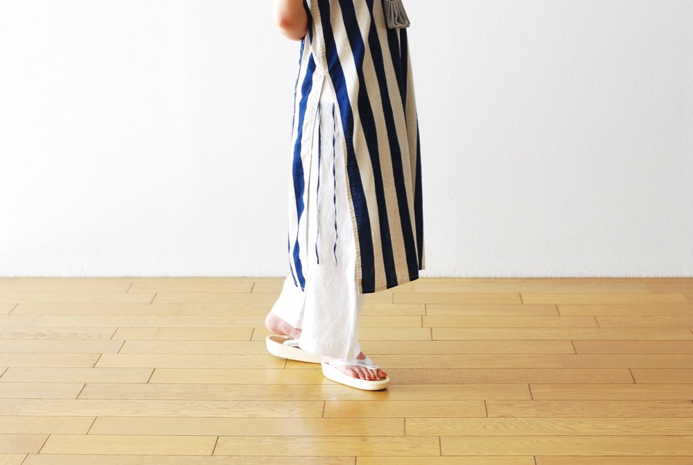 itten.(���åƥ�) ��itten 11 H vest long - Cotton Linen Stripe-��