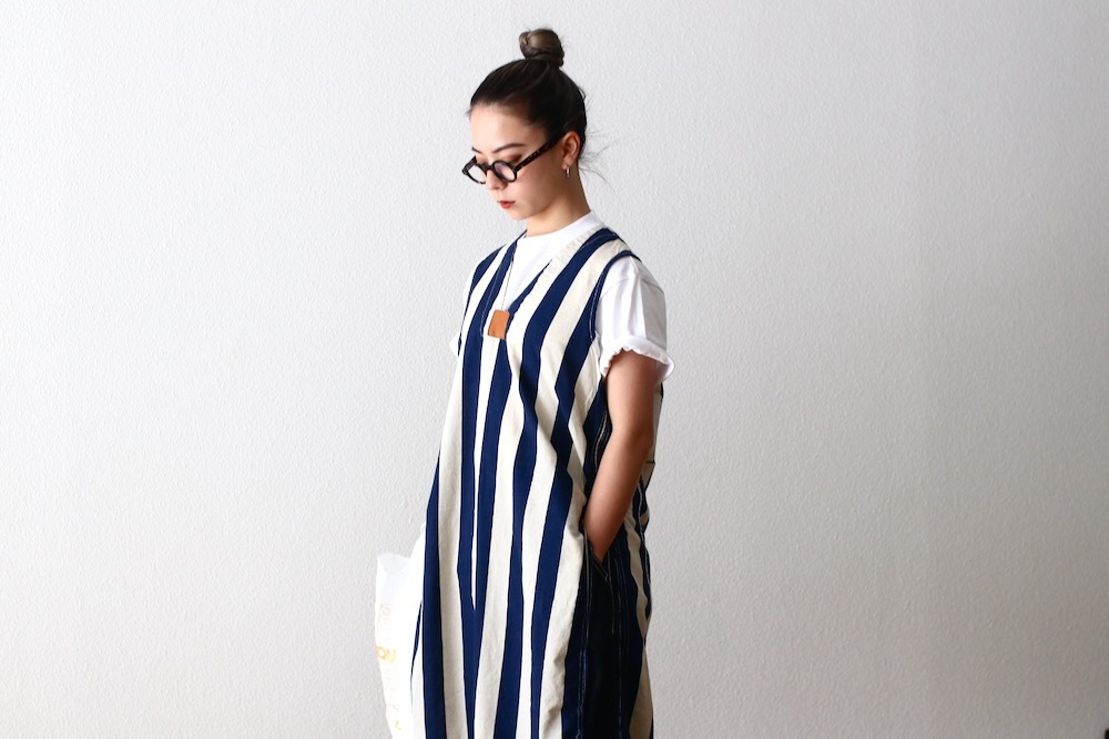 itten.(���åƥ�) ��itten 11 H vest long - Cotton Linen Stripe-��