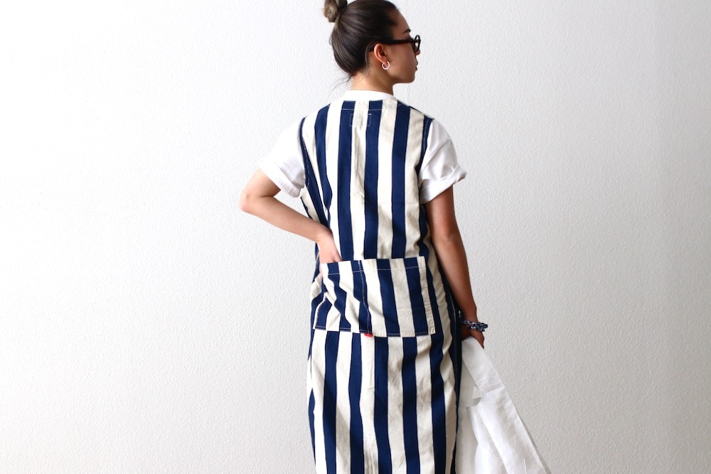 itten.(���åƥ�) ��itten 11 H vest long - Cotton Linen Stripe-��