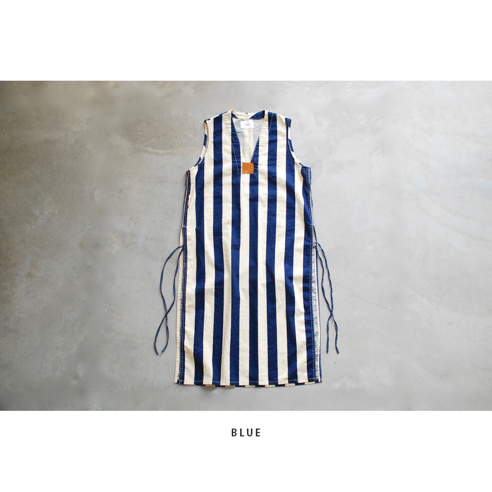 itten.(���åƥ�) ��itten 11 H vest long - Cotton Linen Stripe-��