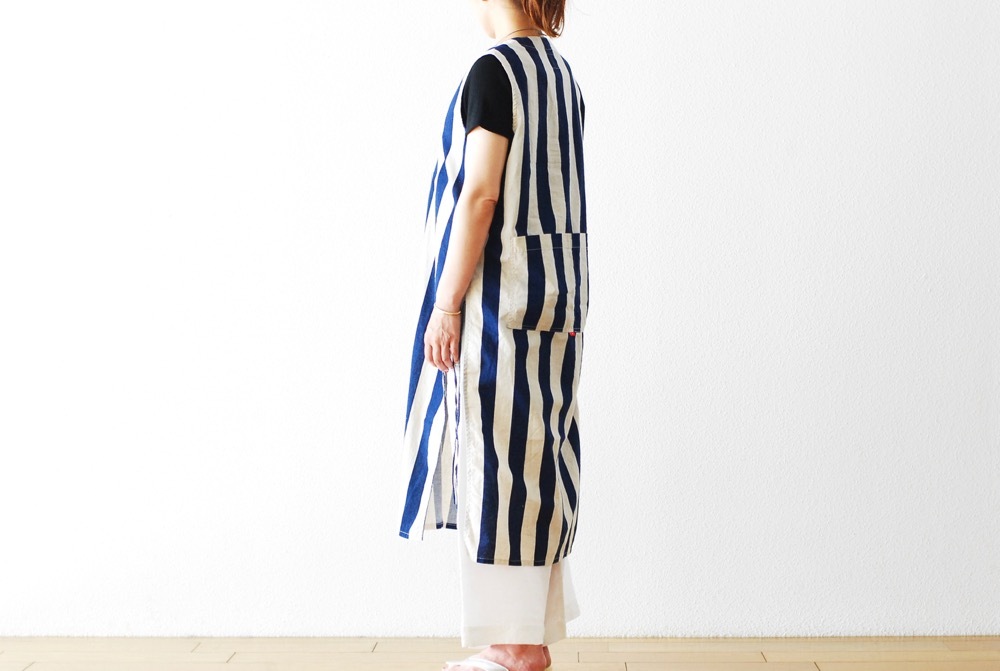 itten.(���åƥ�) ��itten 11 H vest long - Cotton Linen Stripe-��