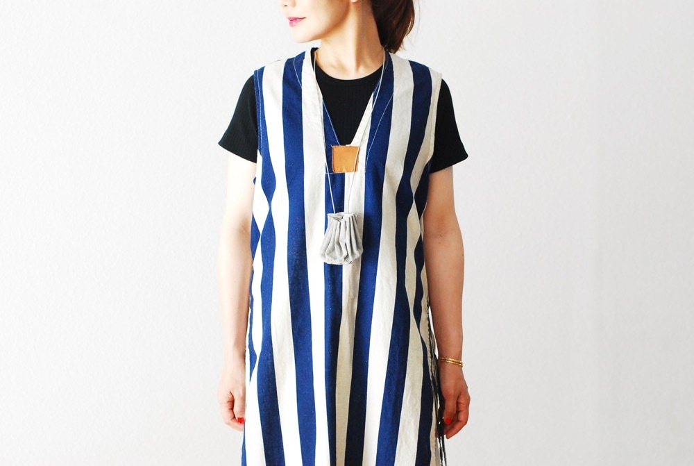 itten.(���åƥ�) ��itten 11 H vest long - Cotton Linen Stripe-��