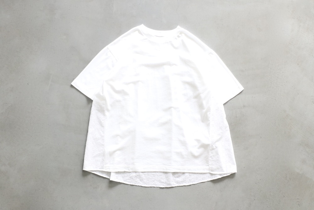 ��WOMEN'S��TOUJOURS�ʥȥ����塼�ˡ�Combination T-shirt -CUTWORK EMBROIDERY COTTON CLOTH-��