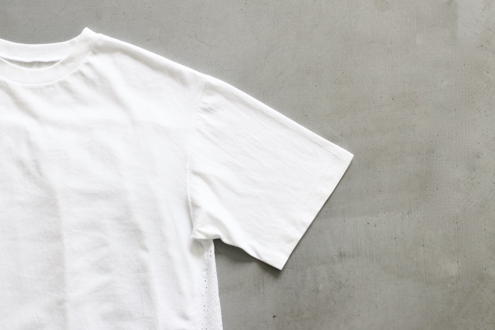 ��WOMEN'S��TOUJOURS�ʥȥ����塼�ˡ�Combination T-shirt -CUTWORK EMBROIDERY COTTON CLOTH-��
