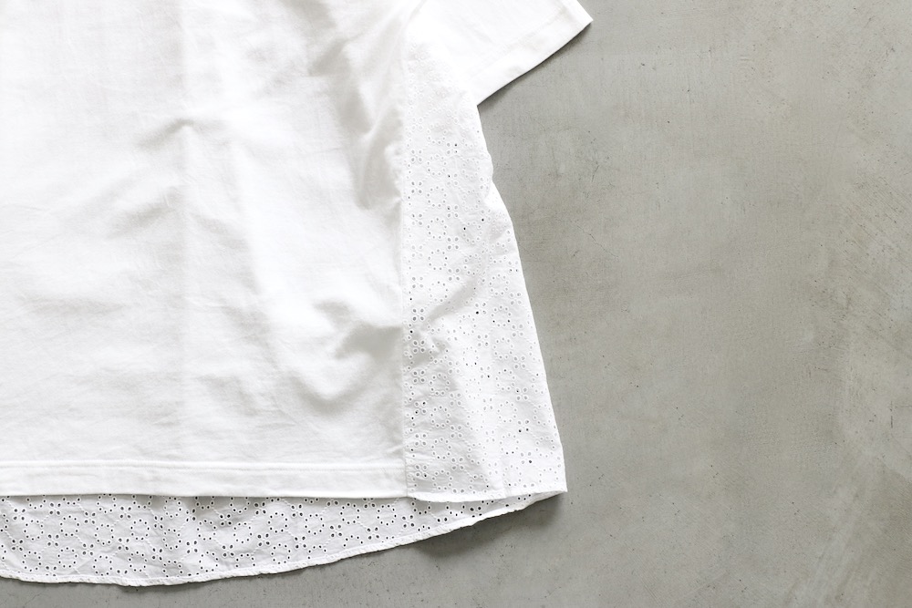��WOMEN'S��TOUJOURS�ʥȥ����塼�ˡ�Combination T-shirt -CUTWORK EMBROIDERY COTTON CLOTH-��