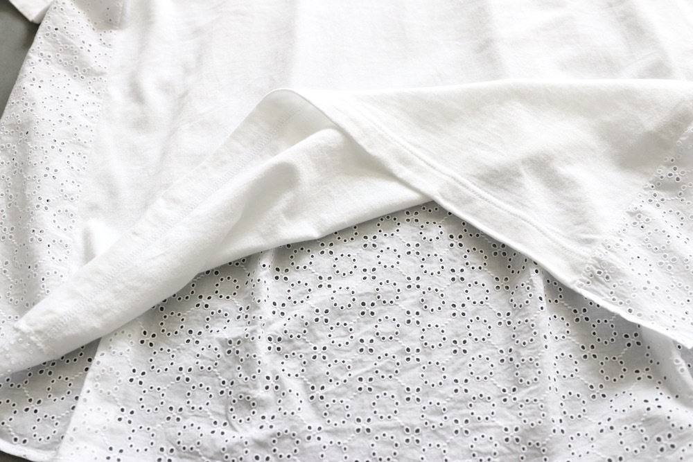 ��WOMEN'S��TOUJOURS�ʥȥ����塼�ˡ�Combination T-shirt -CUTWORK EMBROIDERY COTTON CLOTH-��