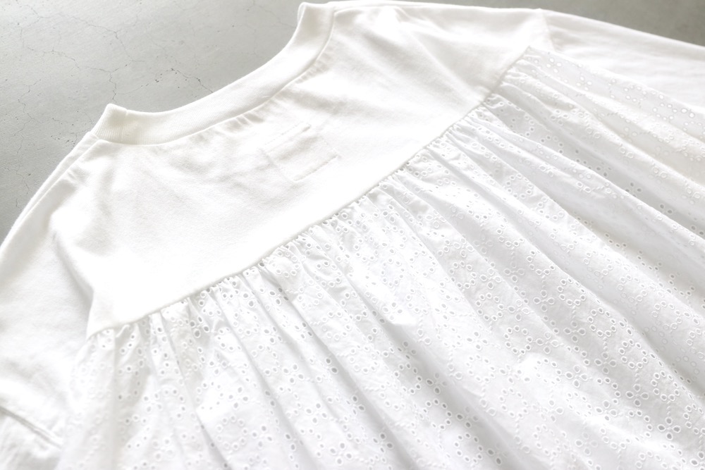 ��WOMEN'S��TOUJOURS�ʥȥ����塼�ˡ�Combination T-shirt -CUTWORK EMBROIDERY COTTON CLOTH-��