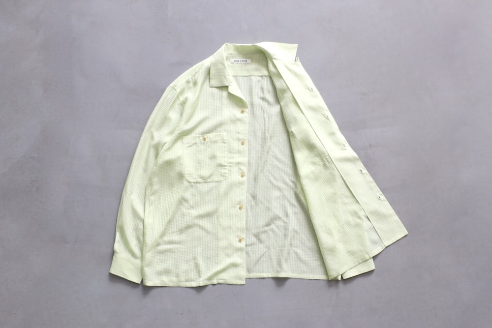 SEVEN BY SEVEN (���֥�Х����֥�) "SHEER OPEN COLLAR SHIRTS��L/S ��Gingham Check Indian fabric��"