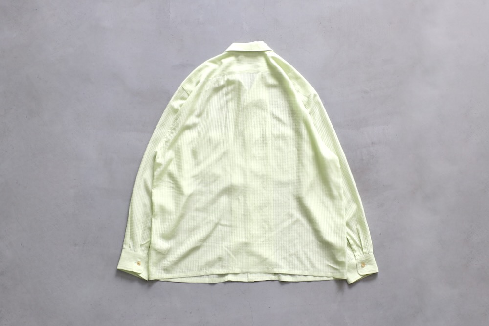 SEVEN BY SEVEN (���֥�Х����֥�) "SHEER OPEN COLLAR SHIRTS��L/S ��Gingham Check Indian fabric��"