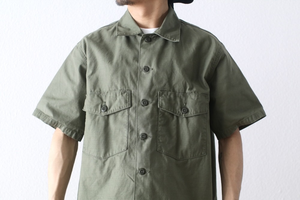 トップス Needles S/S Fatigue Shirt - Back Sateen Needles S/S Fatigue Shirt - Back Sateen Olive