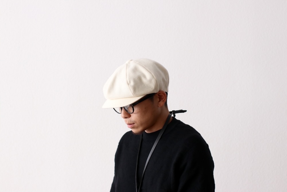 KIJIMA TAKAYUKI( 業) "WOOL MELTON CASQUETTE"