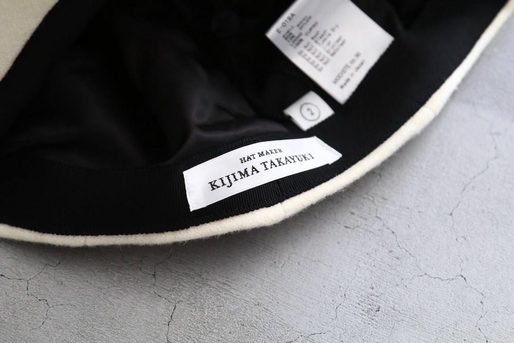 KIJIMA TAKAYUKI( 業) "WOOL MELTON CASQUETTE"