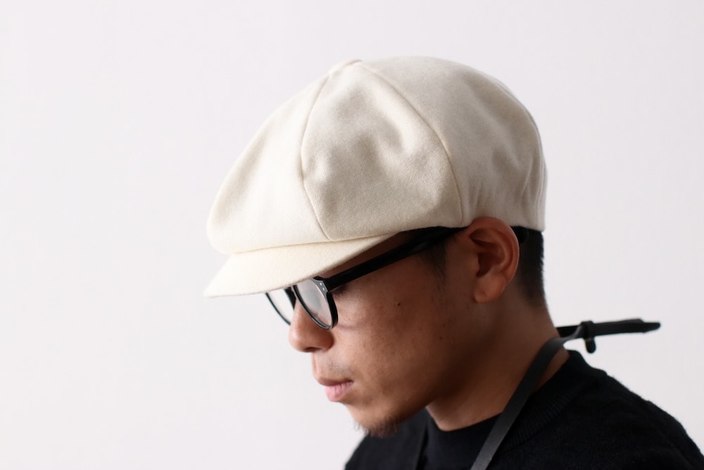 KIJIMA TAKAYUKI( 業) "WOOL MELTON CASQUETTE"