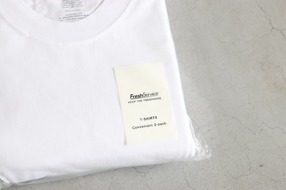 ��EXCLUSIVE / W.M ������FreshService(�ե�å��奵���ӥ�) "2-PACK CORPORATE S/S TEE FOR_WONDERMOUNTAIN -WHITE & BLACK-"