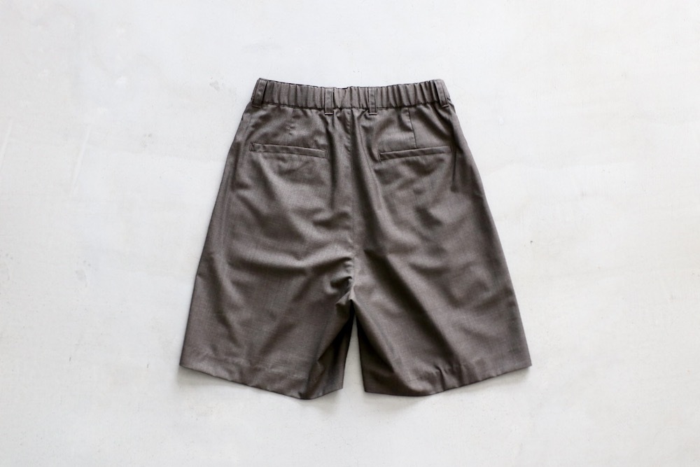 WOMEN'STOUJOURSʥȥ塼ˡ2 In-pleat Shorts - SUPER 120's TROPICAL WOOL CLOTH"