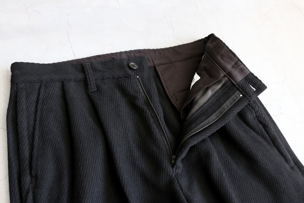 BEDWIN 10L WOOL WIDE PANTS WYLER スラックス 黒 BEDWIN & THE HEARTBREAKERS（ベドウィンアンドザハート