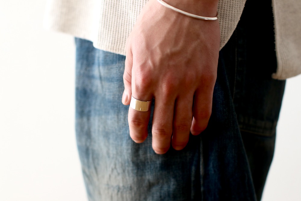 Indian Jewelry (����ǥ����� ���奨�꡼) "Silver Ring SVRG FL PL Thin -ERICKA NICOLAS BEGAY-"