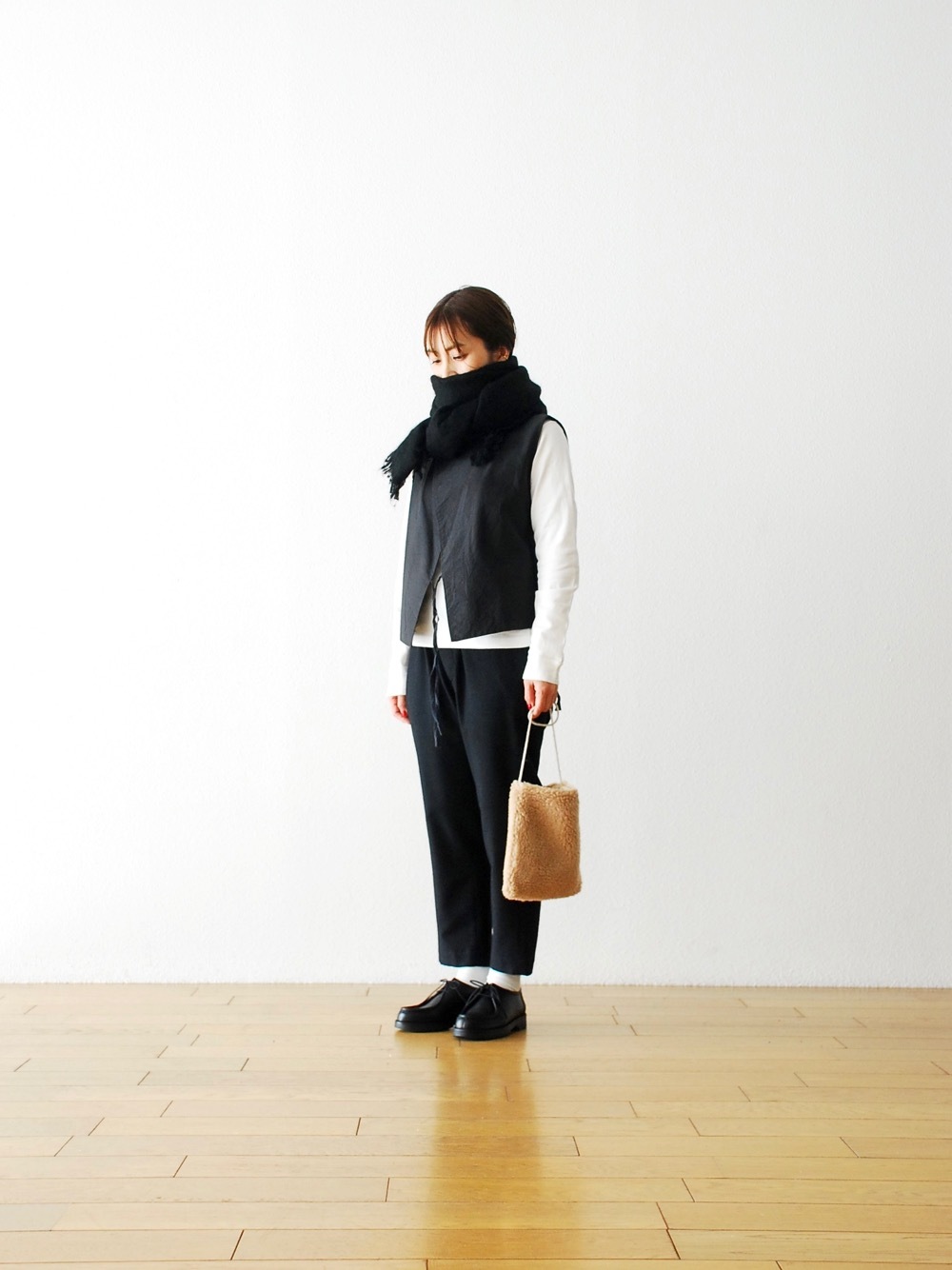 WOMEN'S】TOUJOURS（トゥジュー）“String Gilet - COTTON