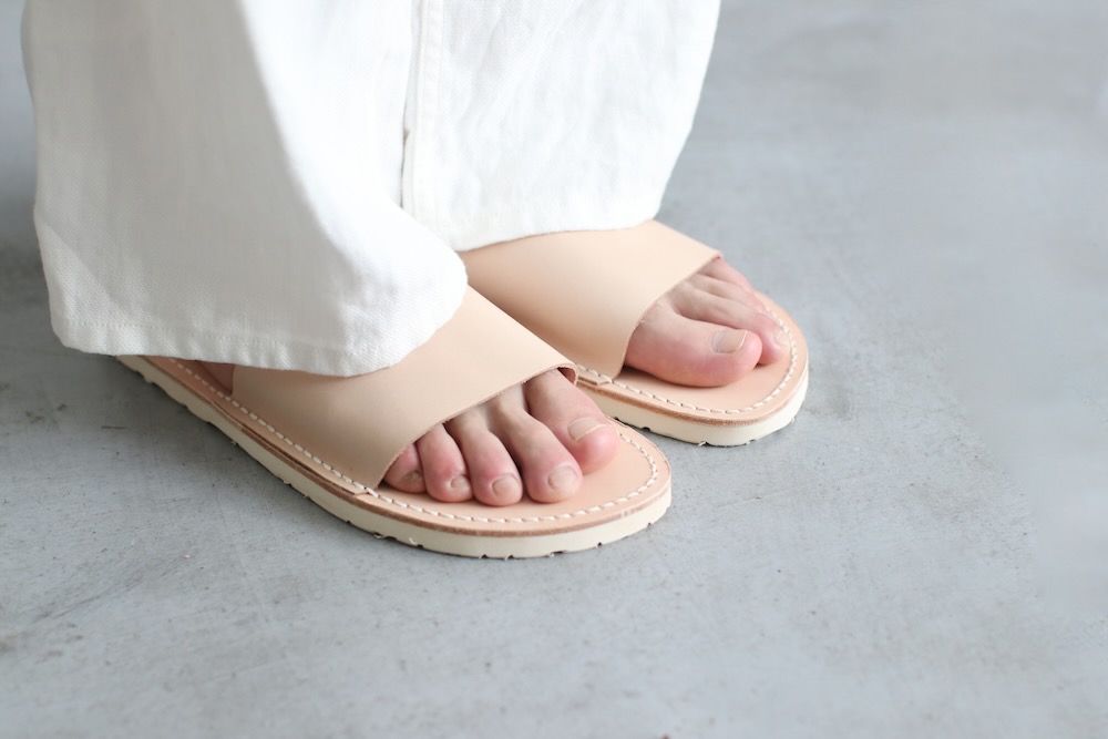 【美品】エンダースキーマ　本革／ヌメ革サンダル　アトリエスリッパ　日本製 正規品 美品】エンダースキーマ 本革／ヌメ革サンダル アトリエスリッパ