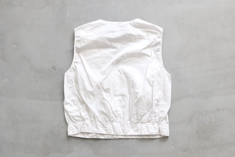 ��WOMEN'S��TOUJOURS�ʥȥ����塼�ˡ�Natural Garment Dyed Dot Lace Gilet - WRINKLE COTTON PAPER CLOTH"
