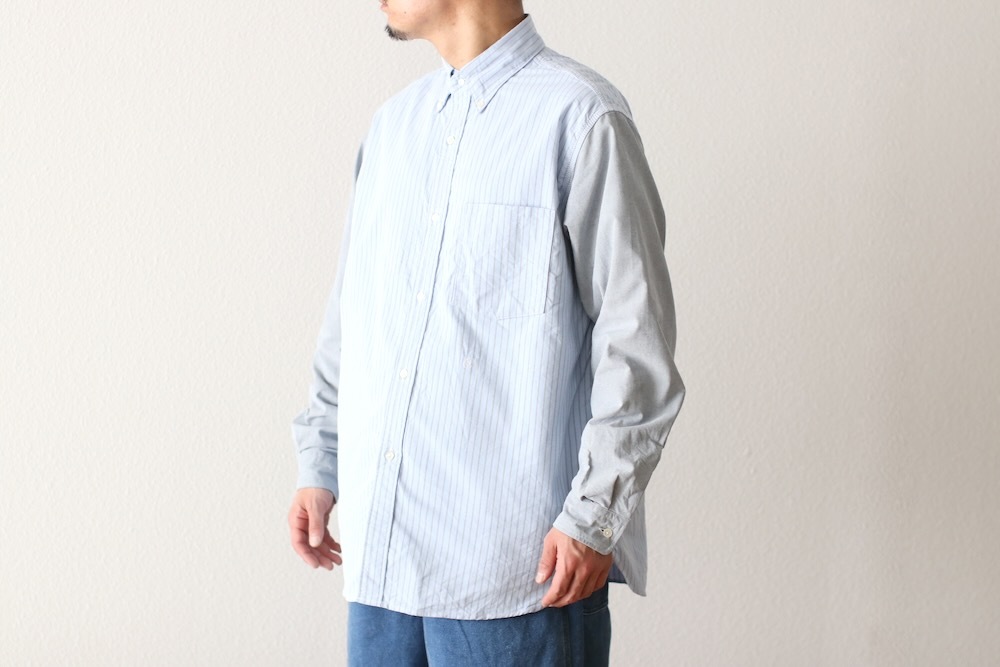 nanamica(�ʥʥߥ�) "Button Down Stripe Storm Shirt"