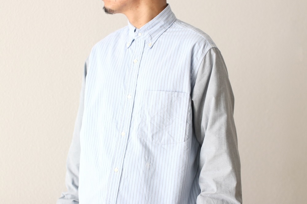nanamica(�ʥʥߥ�) "Button Down Stripe Storm Shirt"