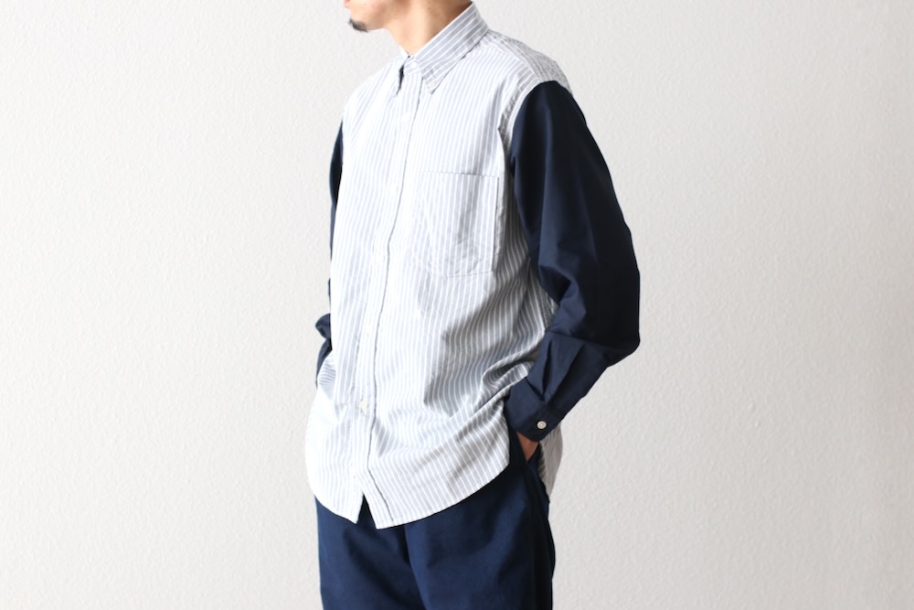 nanamica(�ʥʥߥ�) "Button Down Stripe Storm Shirt"