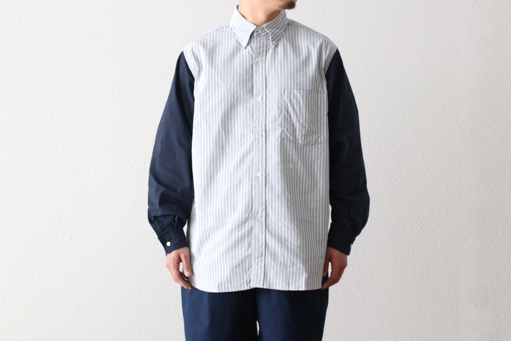 nanamica(�ʥʥߥ�) "Button Down Stripe Storm Shirt"