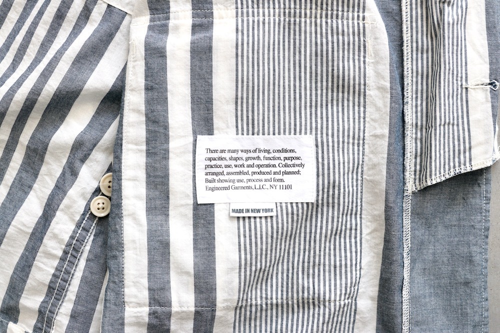 ��4.3 Release��Engineered Garments (���󥸥˥����ɥ�������) "BDU Jacket - Stripe Cotton Chambray -"