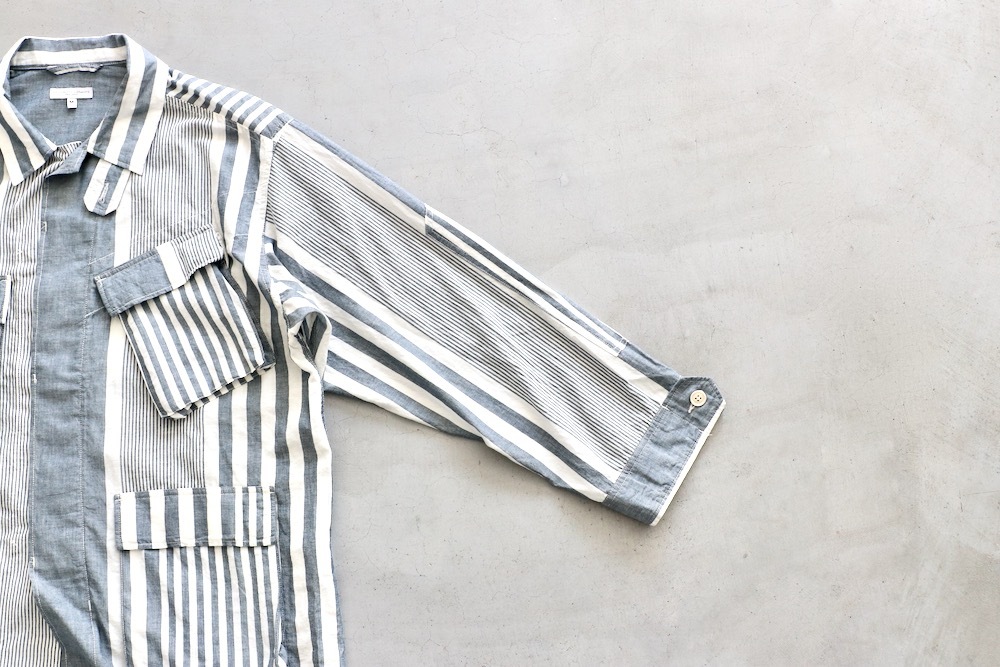 ��4.3 Release��Engineered Garments (���󥸥˥����ɥ�������) "BDU Jacket - Stripe Cotton Chambray -"