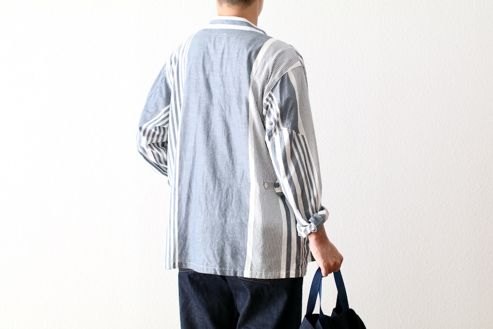 ��4.3 Release��Engineered Garments (���󥸥˥����ɥ�������) "BDU Jacket - Stripe Cotton Chambray -"