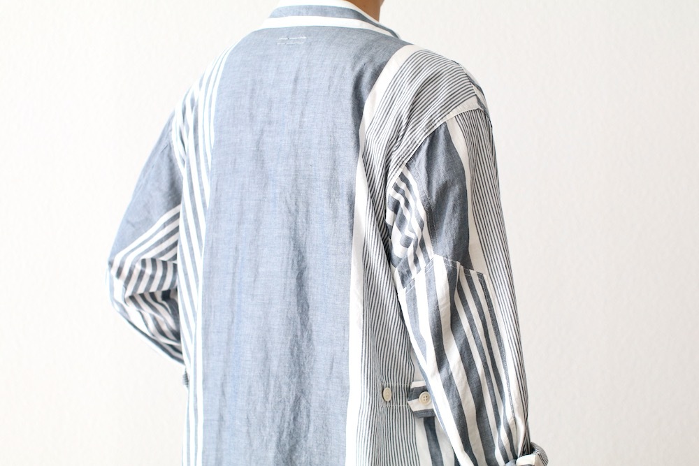 ��4.3 Release��Engineered Garments (���󥸥˥����ɥ�������) "BDU Jacket - Stripe Cotton Chambray -"