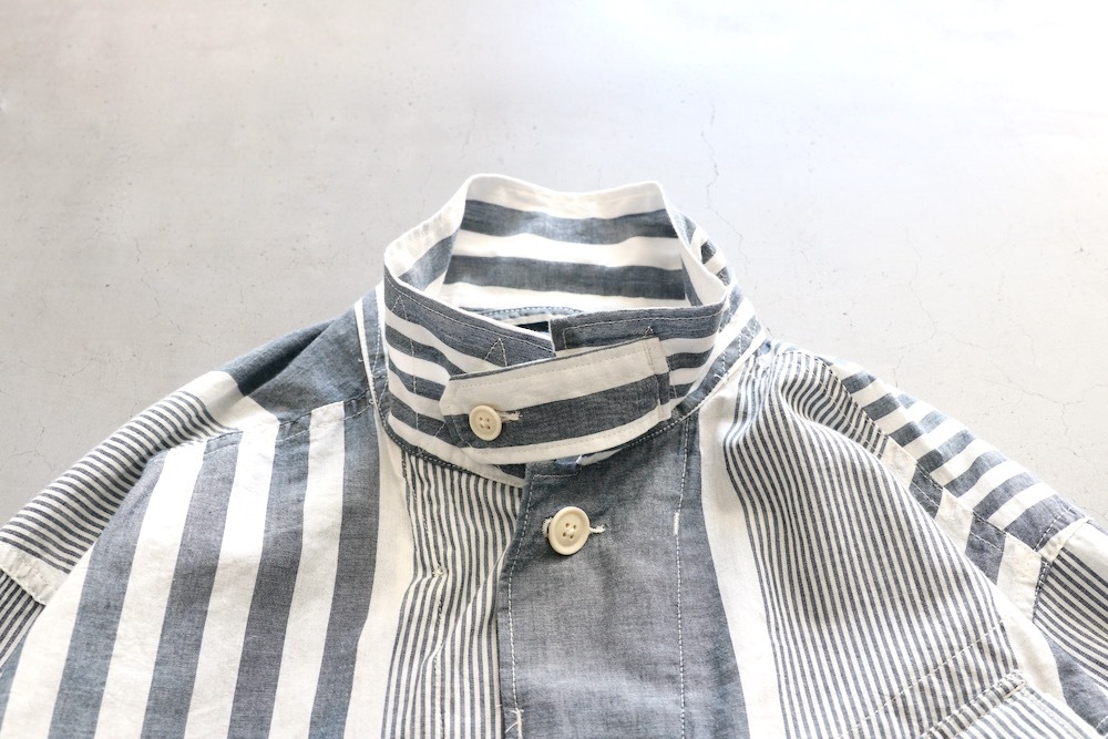 ��4.3 Release��Engineered Garments (���󥸥˥����ɥ�������) "BDU Jacket - Stripe Cotton Chambray -"
