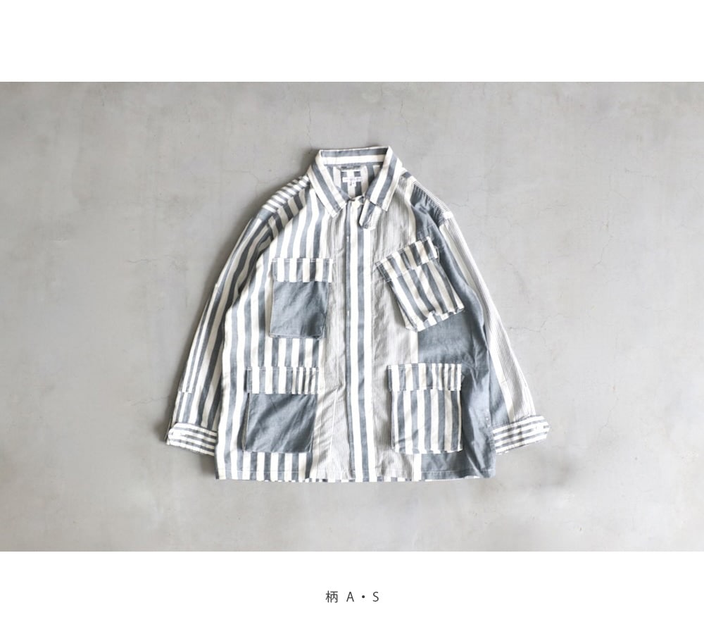 ��4.3 Release��Engineered Garments (���󥸥˥����ɥ�������) "BDU Jacket - Stripe Cotton Chambray -"