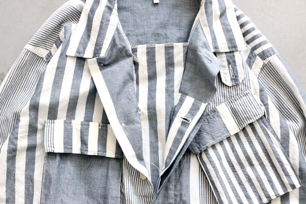 ��4.3 Release��Engineered Garments (���󥸥˥����ɥ�������) "BDU Jacket - Stripe Cotton Chambray -"