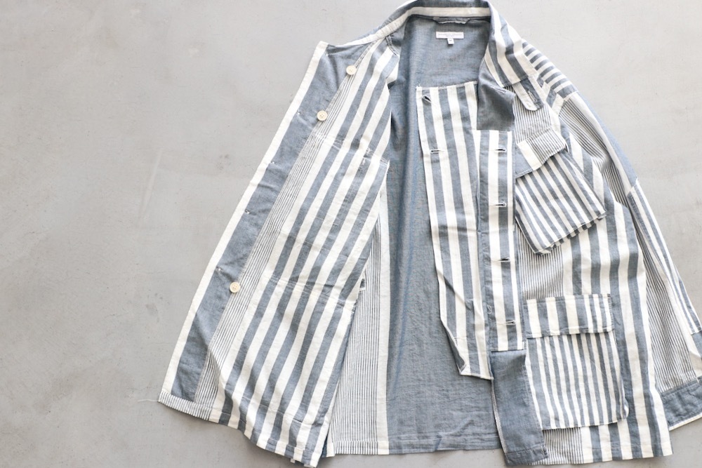 ��4.3 Release��Engineered Garments (���󥸥˥����ɥ�������) "BDU Jacket - Stripe Cotton Chambray -"