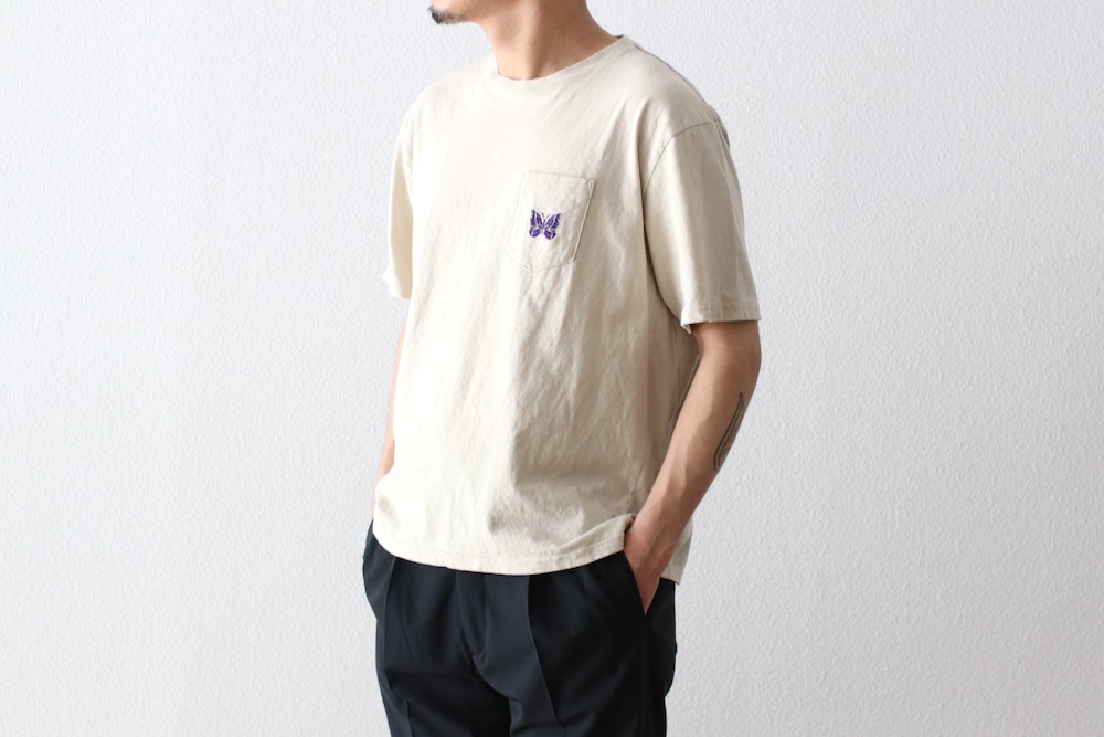 Needles(�ˡ��ɥ륺) "S/S Papillon Emb. Pocket Tee - Cotton Jersey"