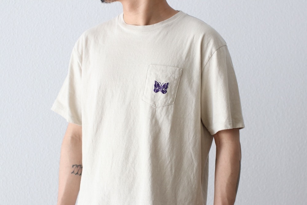 Needles(�ˡ��ɥ륺) "S/S Papillon Emb. Pocket Tee - Cotton Jersey"
