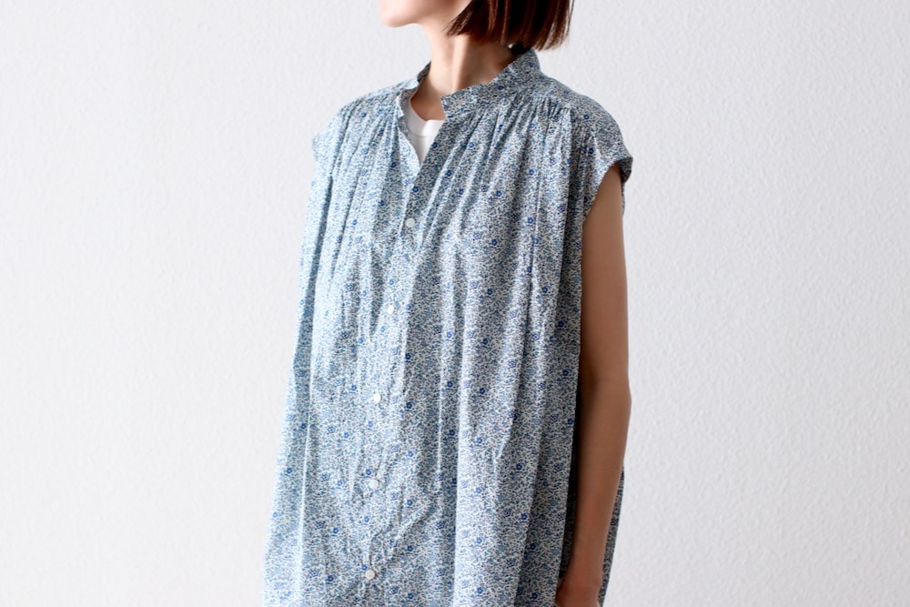 WOMEN'S】TOUJOURS（トゥジュー）“Pleated Sleeveless Long Shirt