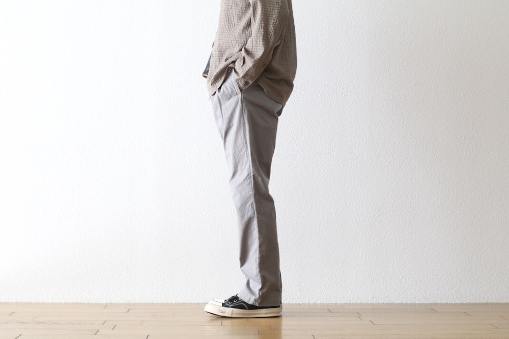 nonnative(�Υ�ͥ��ƥ���) "OFFICER CHINO TROUSERS COTTON DOBBY STRIPE PIGMENT DYE"