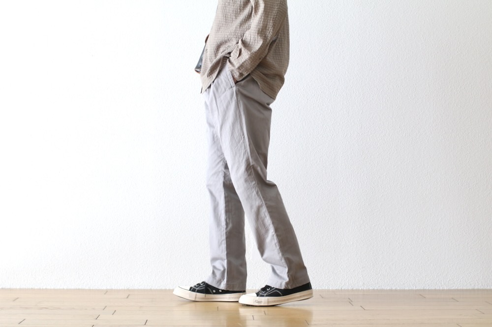 nonnative(�Υ�ͥ��ƥ���) "OFFICER CHINO TROUSERS COTTON DOBBY STRIPE PIGMENT DYE"