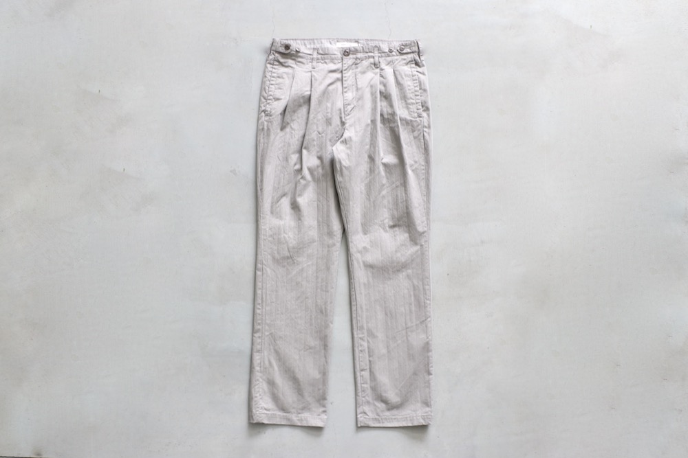 nonnative(�Υ�ͥ��ƥ���) "OFFICER CHINO TROUSERS COTTON DOBBY STRIPE PIGMENT DYE"