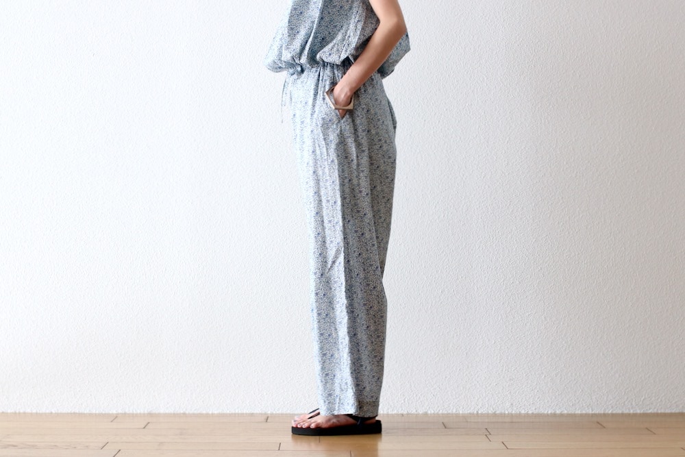 超ポイントアップ祭 WOMEN'S】TOUJOURS（トゥジュー）“Relax Pants - LIBERTY BLUE パンツ