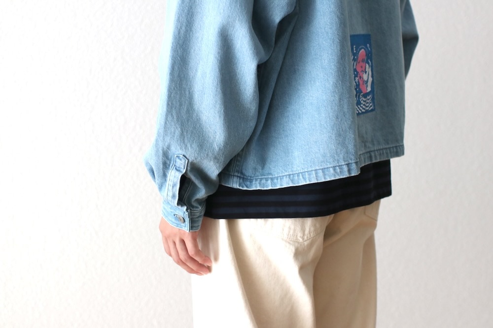 C.E(��������) "WASHED DENIM SHORT SHIRT JACKET"