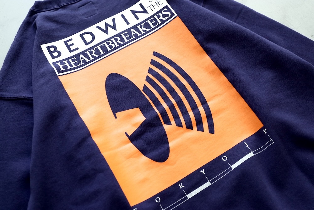 BEDWIN & THE HEARTBREAKERS�ʥ٥ɥ����󥢥�ɥ��ϡ��ȥ֥쥤��������"L/S PRINTED C-NECK SWEAT "M.GORE""