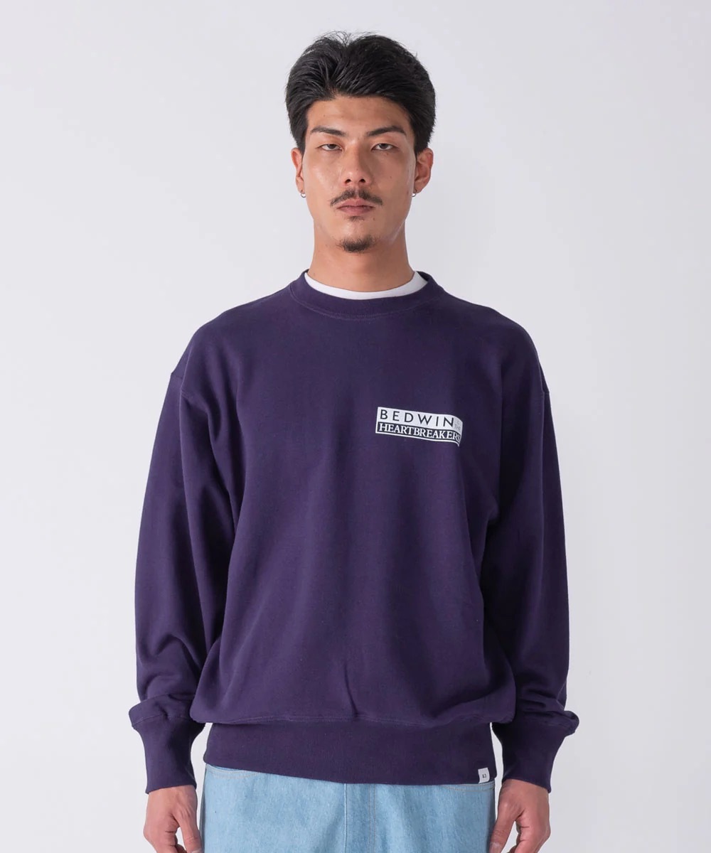 BEDWIN & THE HEARTBREAKERS�ʥ٥ɥ����󥢥�ɥ��ϡ��ȥ֥쥤��������"L/S PRINTED C-NECK SWEAT "M.GORE""