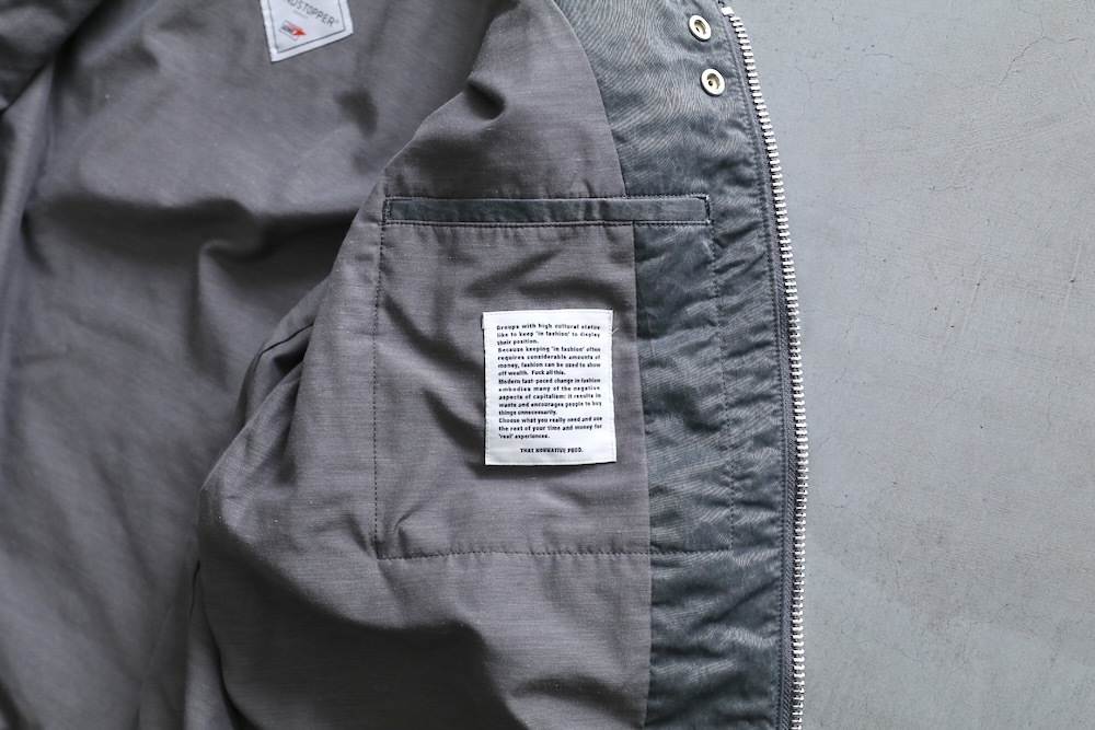 ��WINDSTOPPER��nonnative(�Υ�ͥ��ƥ���) "TROOPER BLOUSON NYLON TWILL PIGMENT DYE WITH WINDSTOPPER"