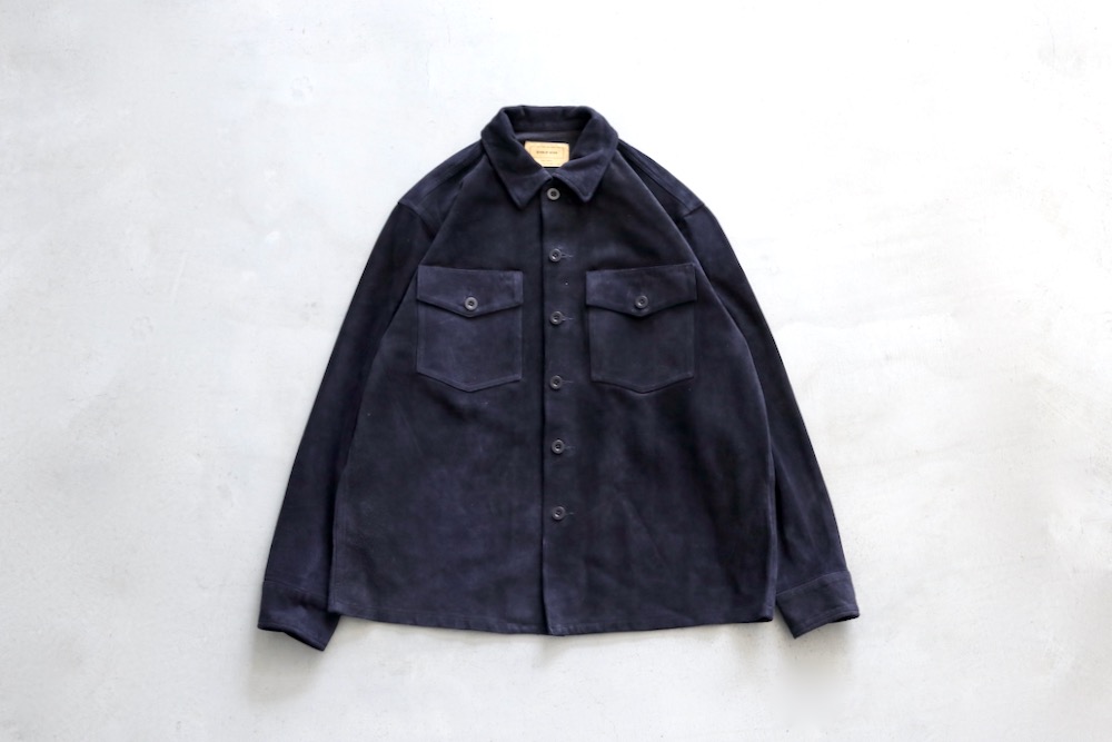 SEVEN BY SEVEN (֥Х֥) "LEATHER FATIGUE SHIRTS - Milled cow nubuck -"