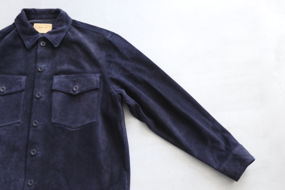 SEVEN BY SEVEN (֥Х֥) "LEATHER FATIGUE SHIRTS - Milled cow nubuck -"